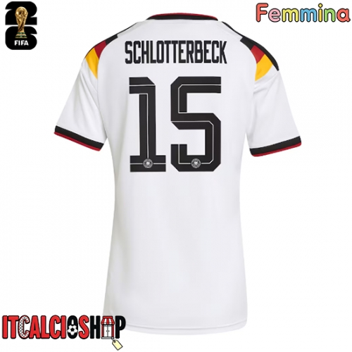 Germania Nico Schlotterbeck #15 Prima Maglia Femmina Mondiali 2026 Manica Corta